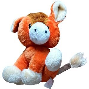 Lovely Squad Orange Sitting Cow Plush Stuffed Animal Vintage 1984